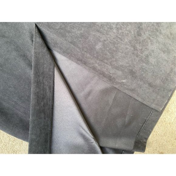 Harve Benard Faux-Suede Black Slit Pleated Maxi Skirt, Size 16 - Picture 6 of 10